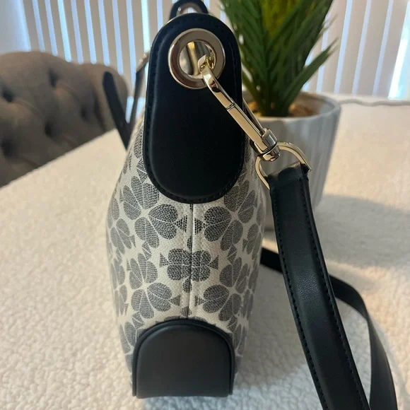 Authentic Kate Spade Black and Cream Floral Crossbody Bag - Picture 8 of 16